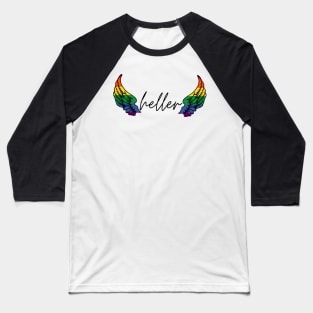 heller rainbow wings destiel Baseball T-Shirt